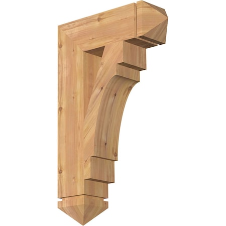 Merced Arts & Crafts Smooth Bracket, Western Red Cedar, 5 1/2W X 20D X 32H